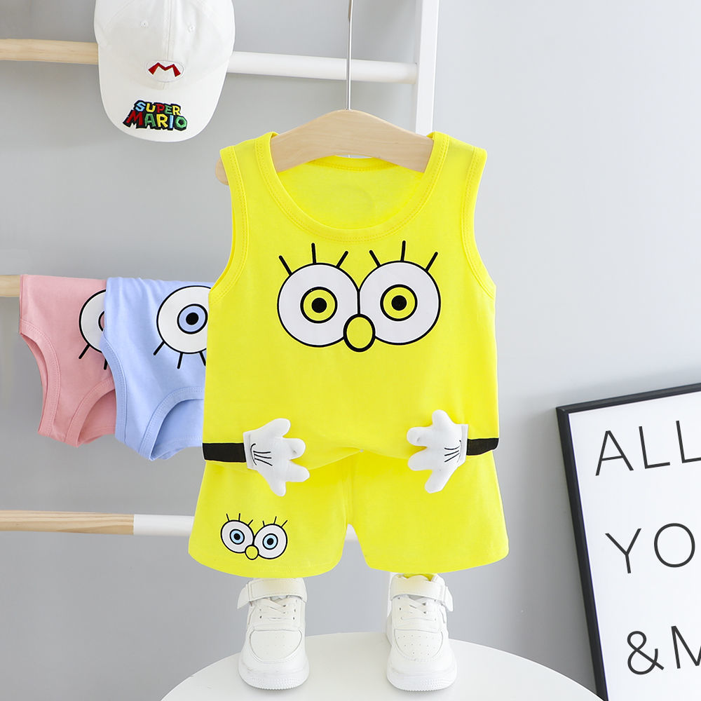 Áo vest cotton hai dây Hàn Quốc cho bé trai và bé gái