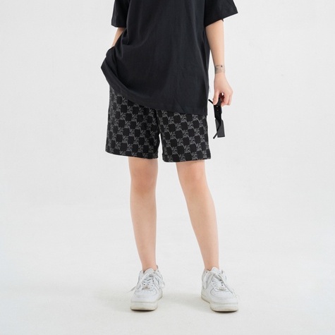 Quần Short BOO Unisex Dáng Bermuda Vải Nỉ In Pattern Vuilen Essential