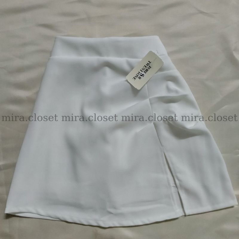 Chân Váy Nhún Xẻ Tà 1 Bên MIRA.CLOSET C020
