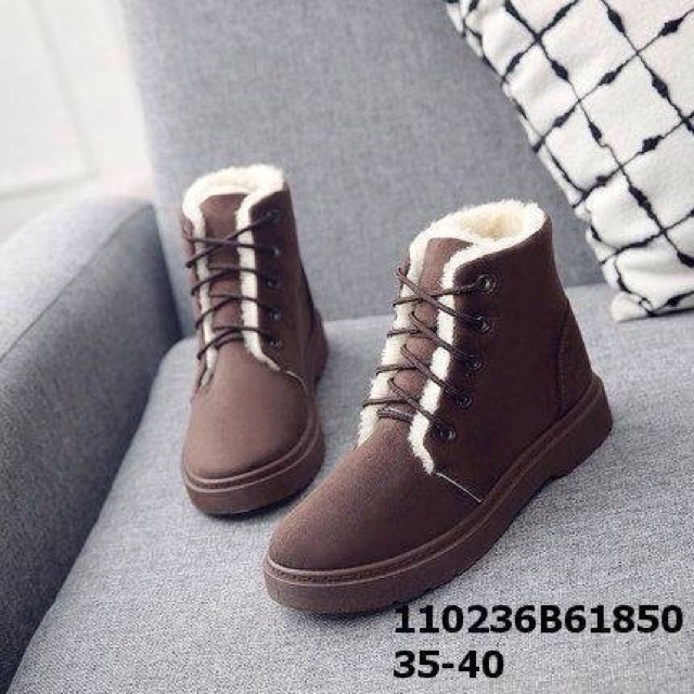 Boot cao cổ đế thấp (có sẵn sz 35-36, nâu)