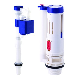 Bộ xả 2 nút nhấn thùng nước dùng cho bồn cầu 2 khối(két rời)-VS1708 -Smart round két rời 3win (trụ xả cao cố định 260mm)