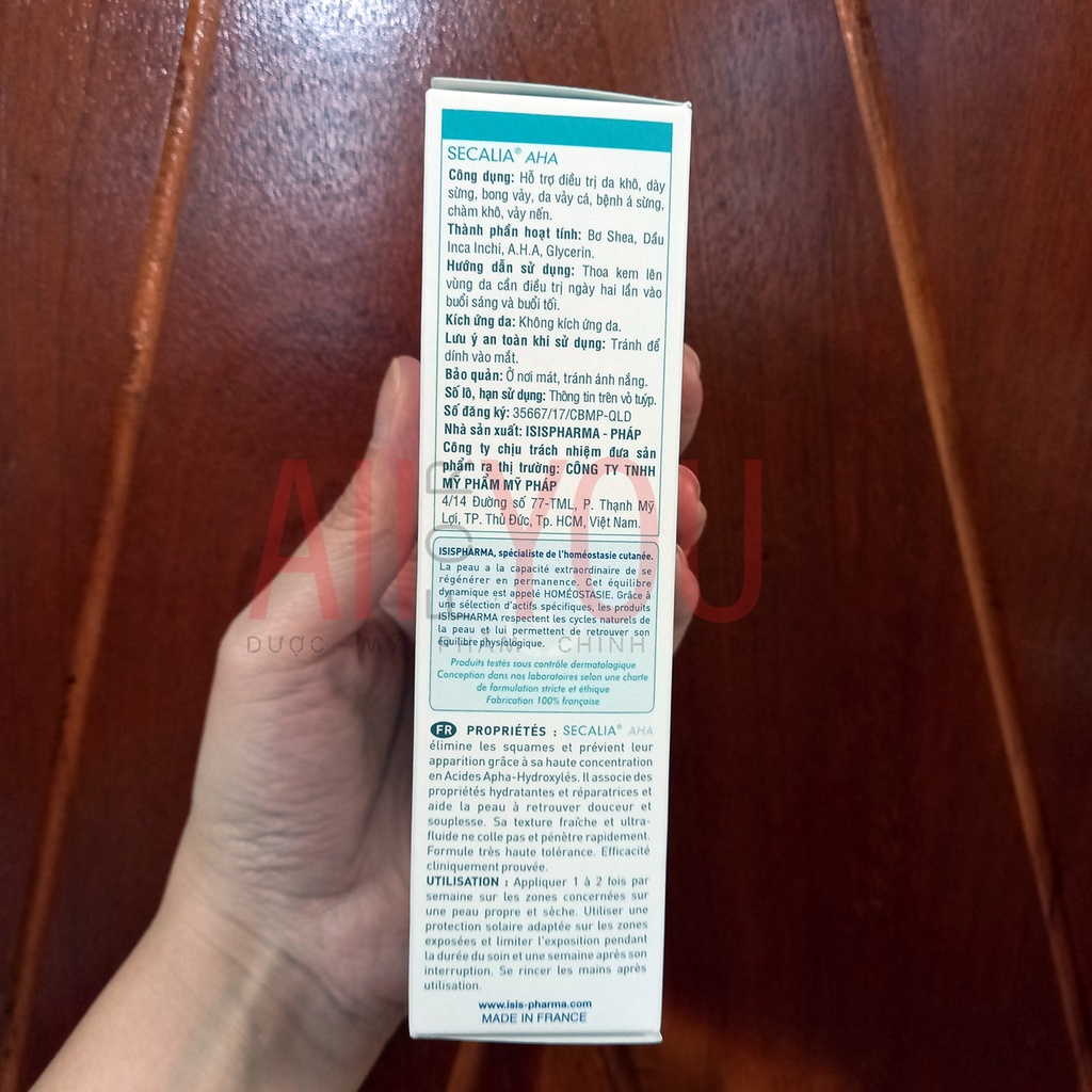 [CHÍNH HÃNG CÓ TEM] ISIS PHARMA Secalia A.H.A 75mL &amp; 200mL - Kem Dưỡng Cho Da Khô, Dày Sừng, Nứt Nẻ Gót Chân.