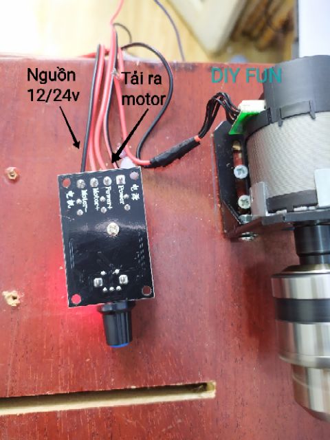 Động cơ không chổi than (brushless motor) 12v 20w moment xoắn mạnh chế khoan mini