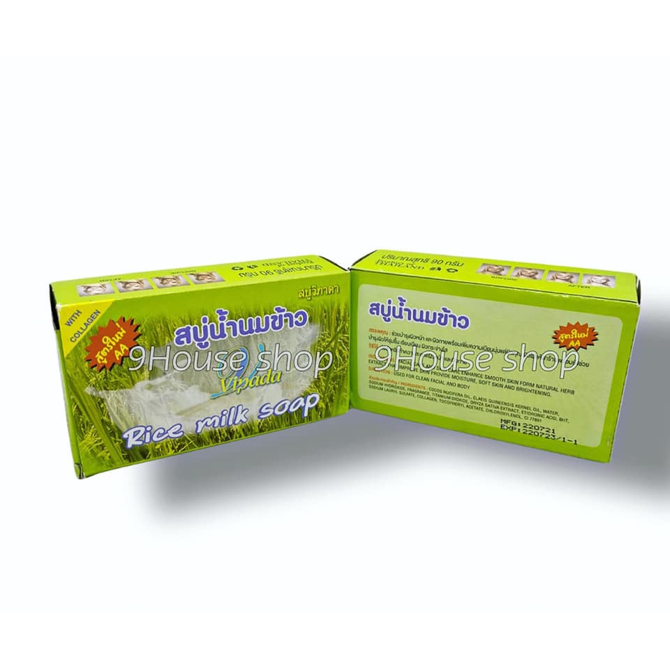 (Hộp Giấy) 01 Xà phòng Collagen Sữa Gạo Vipana Thái Lan 90gram