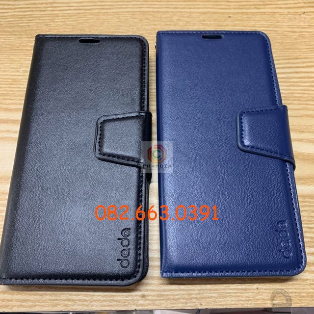 Bao da Samsung M10 da cao cấp, có ngăn thẻ, nắp gập chống đỡ xem phim