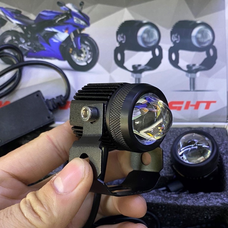 Đèn Trợ Sáng Mini Bi Cầu 2 Mầu Cos Vàng Pha Trắng