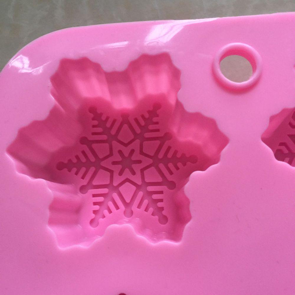 Khuôn Silicone Làm Xà Phòng Thủ Công Hình Bông Tuyết 3D Đa Năng