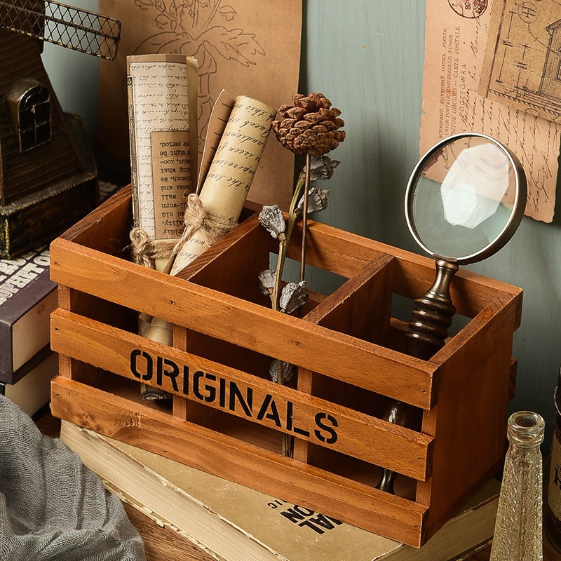 Giỏ Đựng Đồ Dùng Bằng Gỗ Trơn Thiết Kế Độc Đáo Tiện Dụng Cho Gia Đình Giá Đỡ