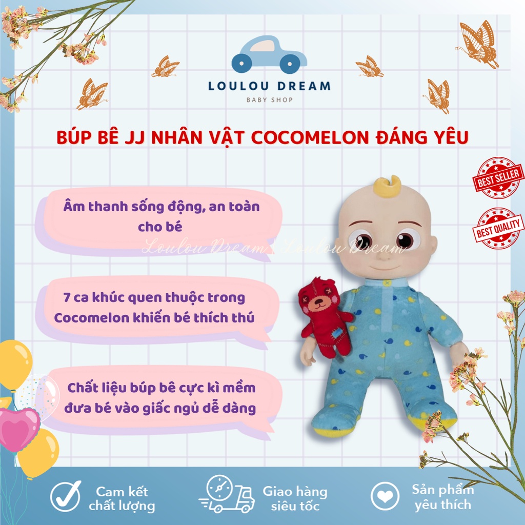 Búp bê JJ nhân vật CoComelon đáng yêu cho bé chính hãng US