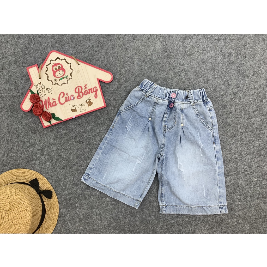 Nhà của Bống - Quần lửng suông bé gái đính nút size 24 - 51 kg