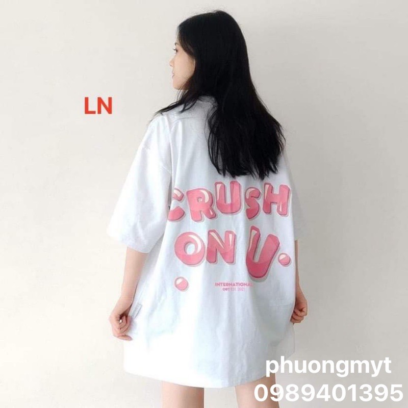 Áo 3D chữ hồng CRUSH LN11