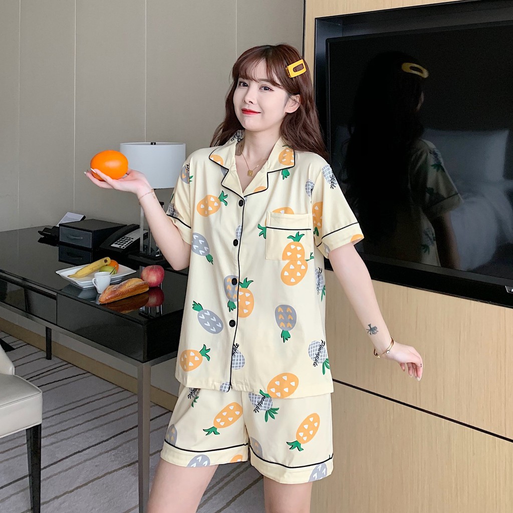 Đồ Bộ Pijama Cộc Mặc Nhà, Bộ Ngủ Cộc Nhiều Màu Xinh Xắn Nhẹ Nhàng CCCP10