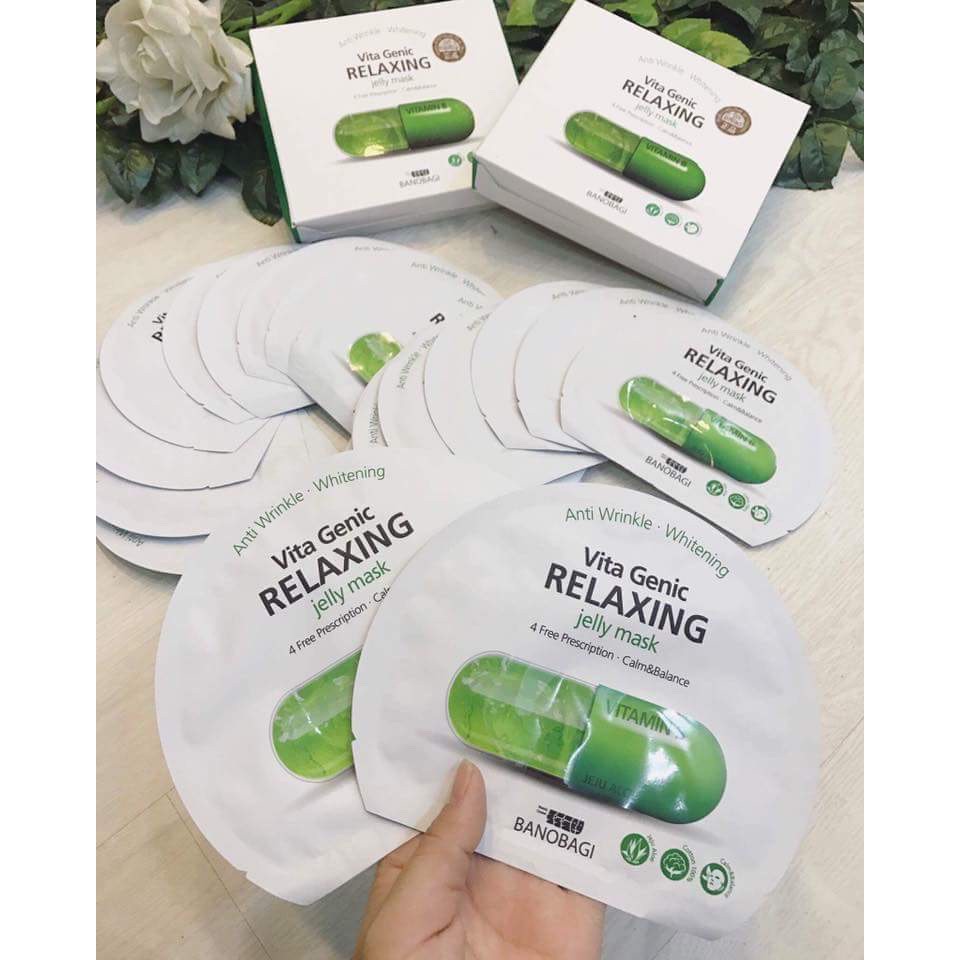 Mặt nạ thuốc màu xanh lá- Banobagi Vita Genic Jelly Mask Relaxing Vitamin B(miếng)