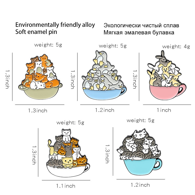 Ghim cài áo hình động vật hoạt hình dễ thương cho bé