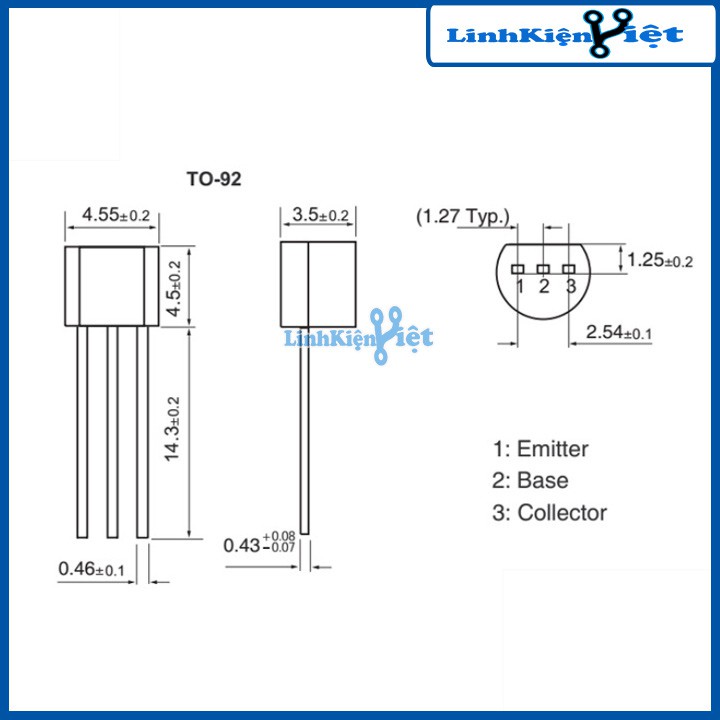Gói 50 Con Transistor C828 TO-92 NPN 0,1A 25V
