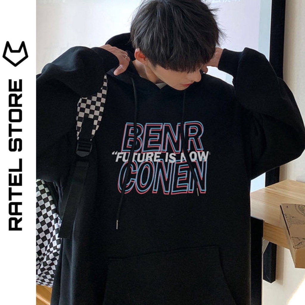 Áo Hoodie Local Brand Nỉ Bông Nam Nữ BENR CONEN Unisex Form Rộng