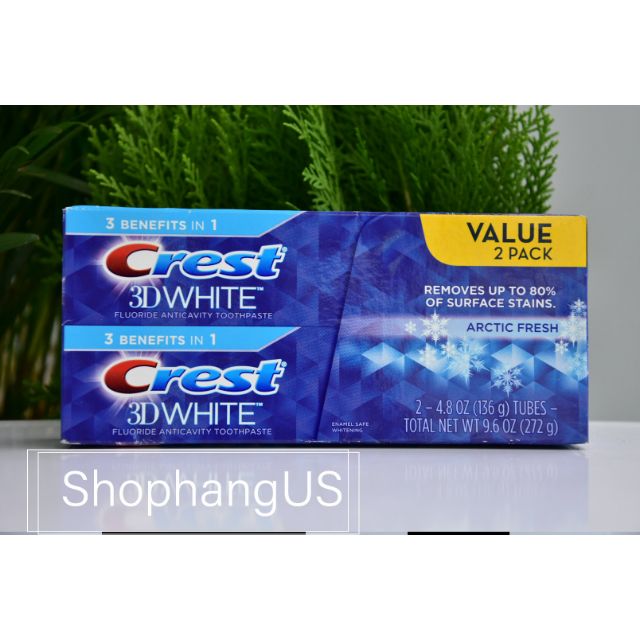 Kem đánh răng Crest 3D White 3in1 Arctic Fresh