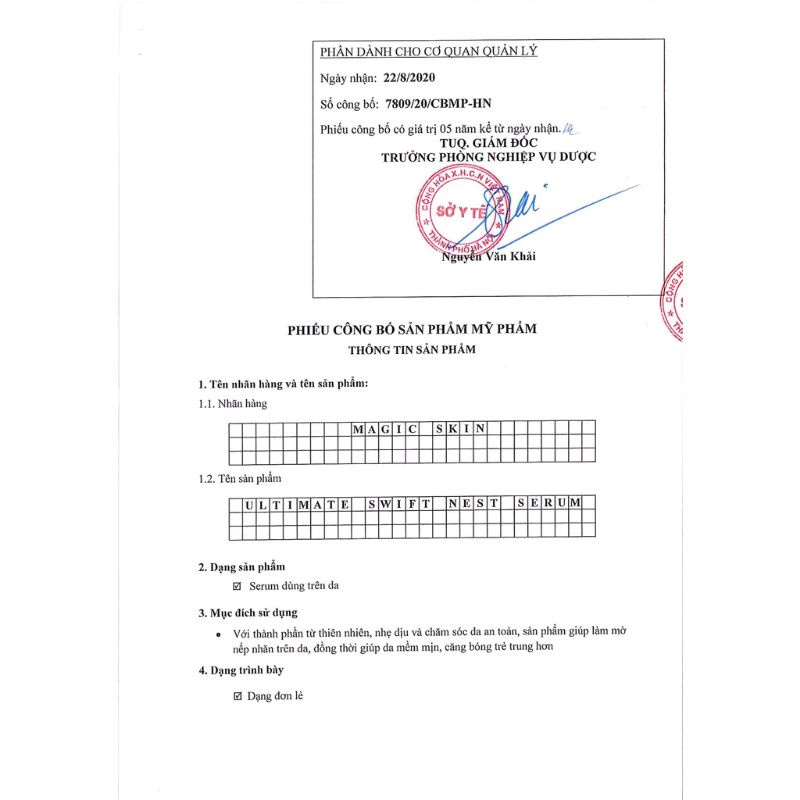 Srum yến tươi luxury swift nest MAGIC SKIN