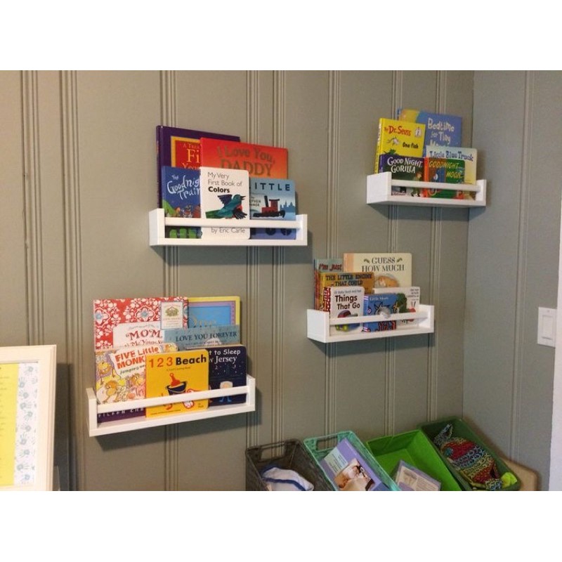 COMBO 4 KỆ SÁCH TREO TƯỜNG THANH NGANG MÀU TRẮNG | BigBuy360 - bigbuy360.vn