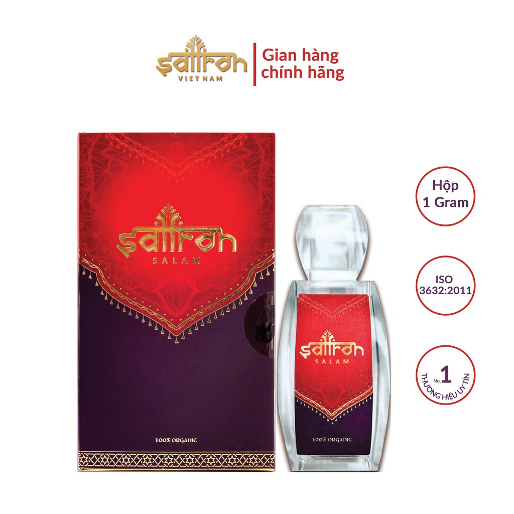 Combo Nhụy hoa nghệ tây cao cấp Saffron Salam 2 hộp 1Gr