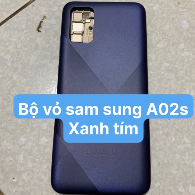 Bộ vỏ samsung A02s - gồm lưng, sườn, phím nút nguồn và âm lượng