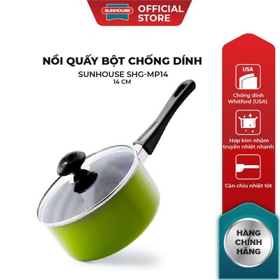 Nồi Quấy Bột Chống Dính SUNHOUSE SHG-MP14 - Đường kính 14 cm - KHÔNG DÙNG ĐƯỢC TRÊN BẾP TỪ