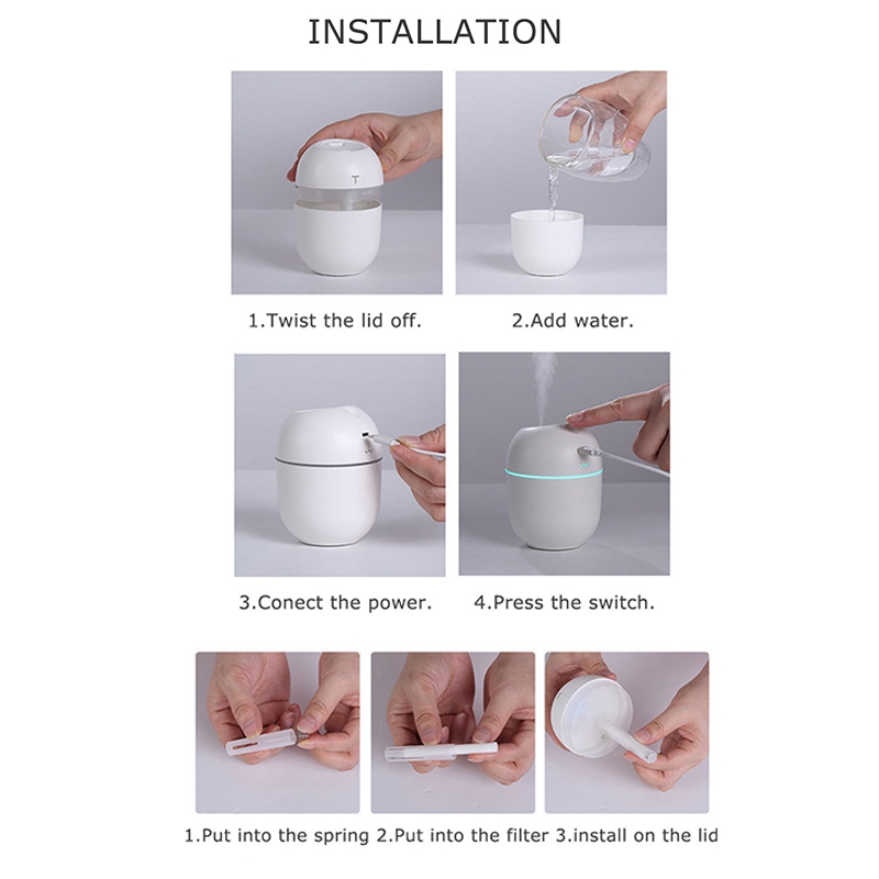 Máy Phun Sương Làm Ẩm Không Khí Jp5 Có Đèn Led