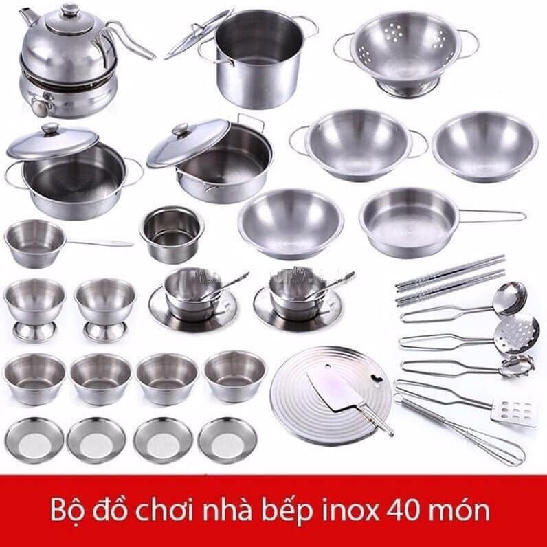 Bộ đồ chơi nấu ăn inox