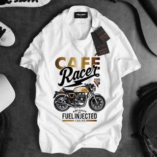 Áo thun cafe racer cổ điển thun 4 chiều cotton dày đẹp
