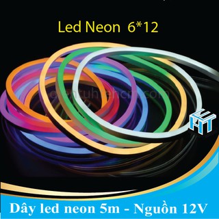 Dây led neon 12V 6x12mm dài 5m