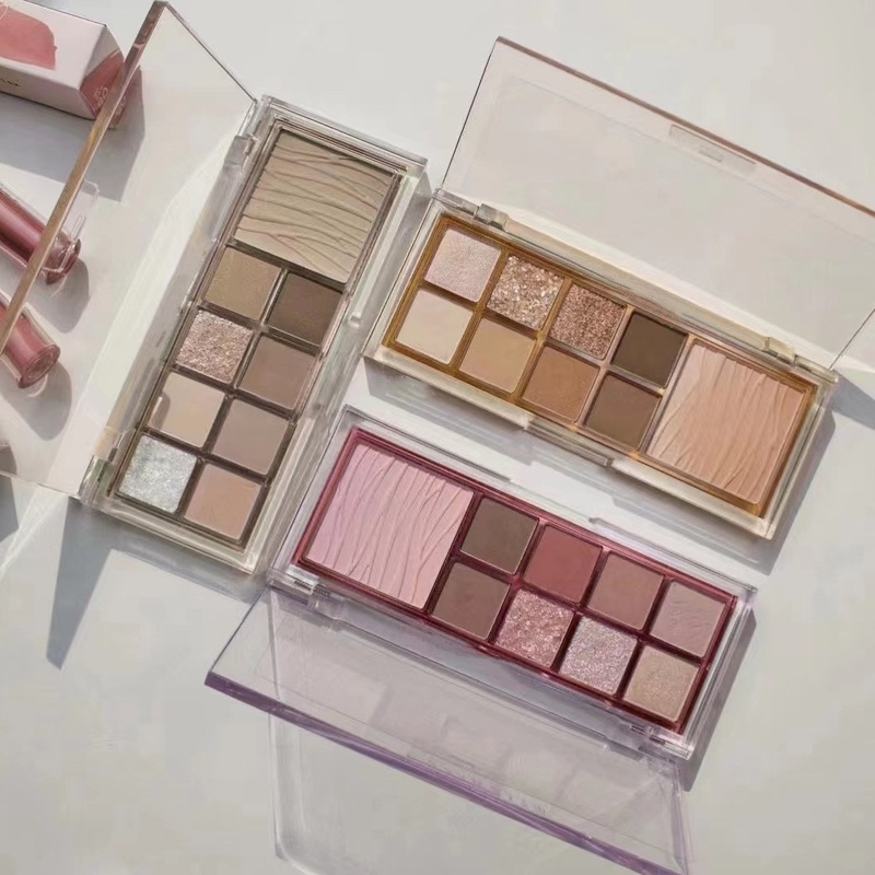 Bảng Phấn Mắt 9 Màu Lì/Nhũ Ngọc Trai Kháng Nước Chống Mồ Hôi Lâu Trôi Không Phai