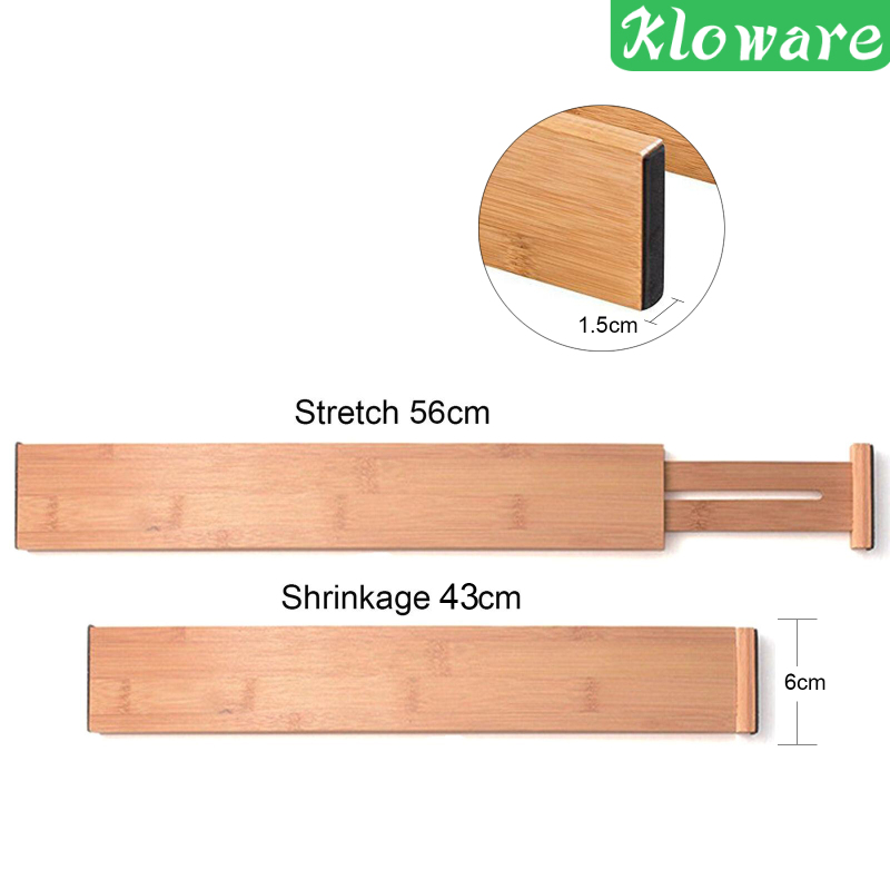 Thanh Chia Ngăn Tủ Bằng Tre Kích Thước 56cm Có Thể Điều Chỉnh