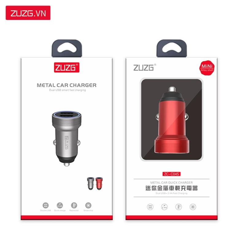 Tẩu sạc ô tô chia 2 cổng mini - Hàng chính hãng ZUZG C04s