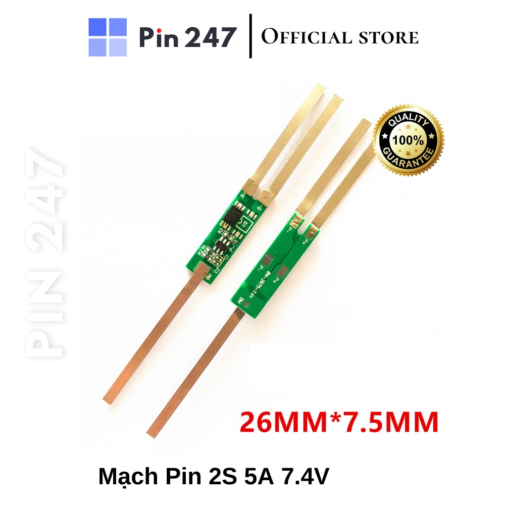 Mạch 2S Bảo Vệ Sạc Xả Pin Lithium 7.4V 8.4V 18650 2S 5A Li - Ion Lithium 7.4V 8.4V 18650