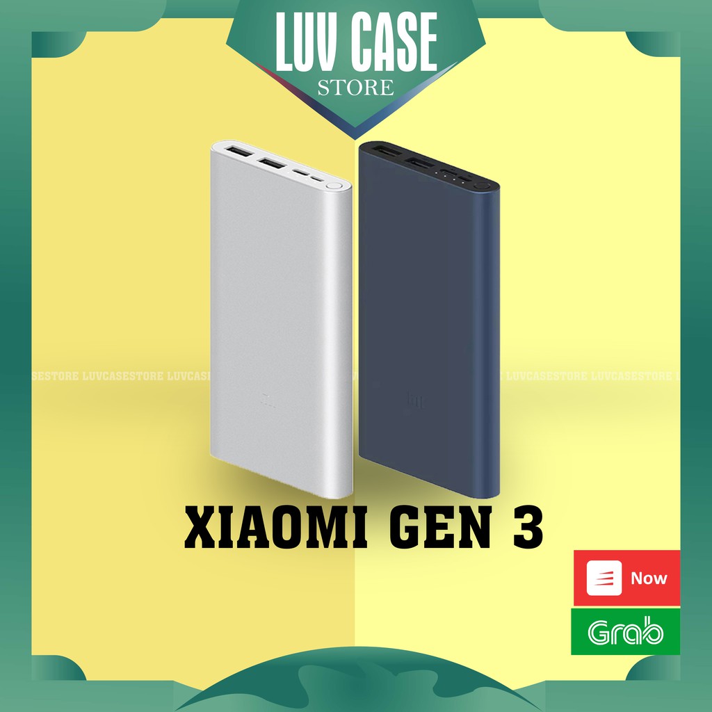Pin Sạc Dự Phòng Xiaomi Gen 3 Nâng Cấp 2 Cổng USB Hỗ Trợ Sạc Nhanh 18W QC 3.0 Bh 6 tháng -LuvCase