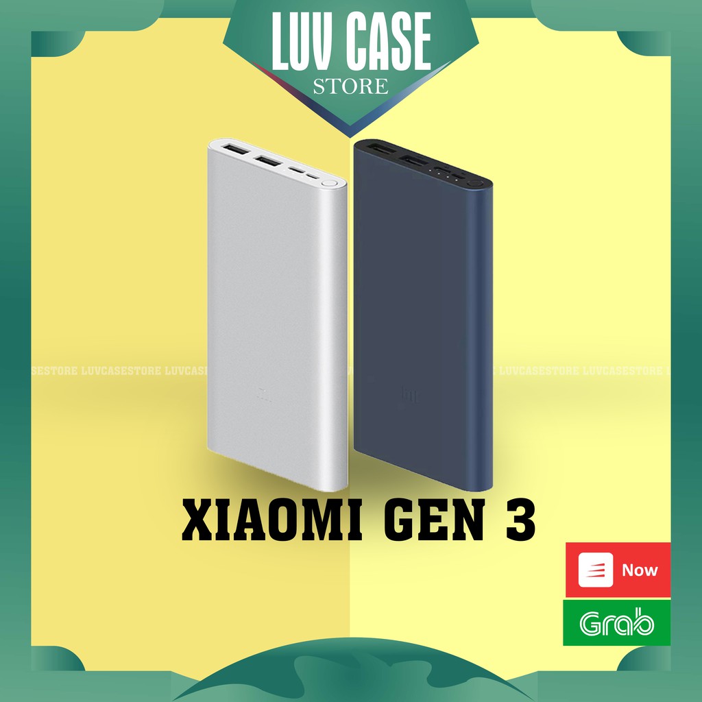 Sạc Dự Phòng Xiaomi Gen 3 Phiên Bản Nâng Cấp 2S Version 2018 10000 mAh 2 Cổng USB 1  Type C Hỗ Trợ QC 3.0