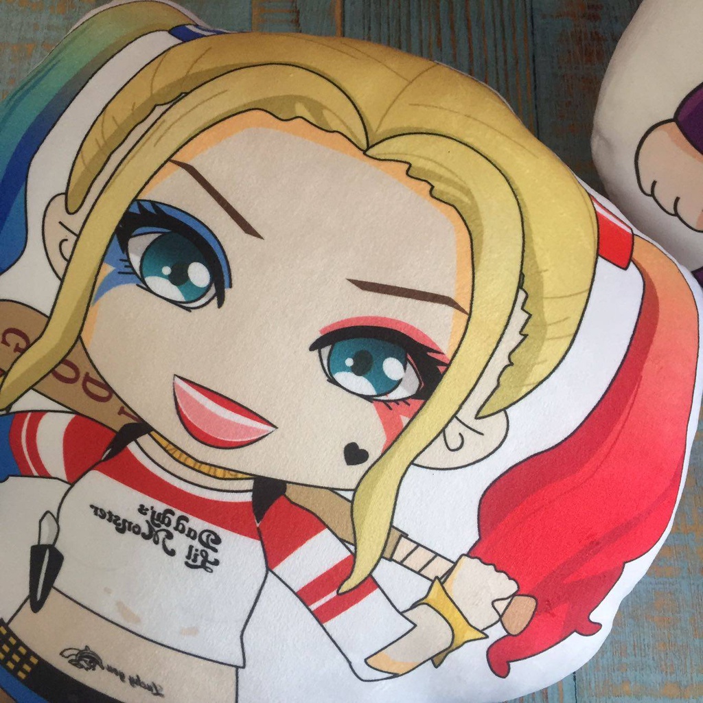 Gối ôm nhồi bông hình Harley Quinn DC The Joker độc đáo dành cho trang trí nhà cửa