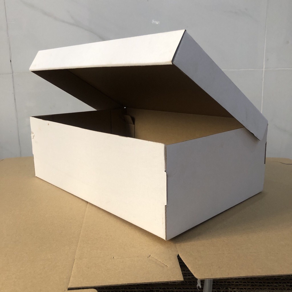 HỘP ĐỰNG GIÀY NỮ SIZE 28X18X10CM BỘ 20 HỘP CARTON MÀU TRẮNG