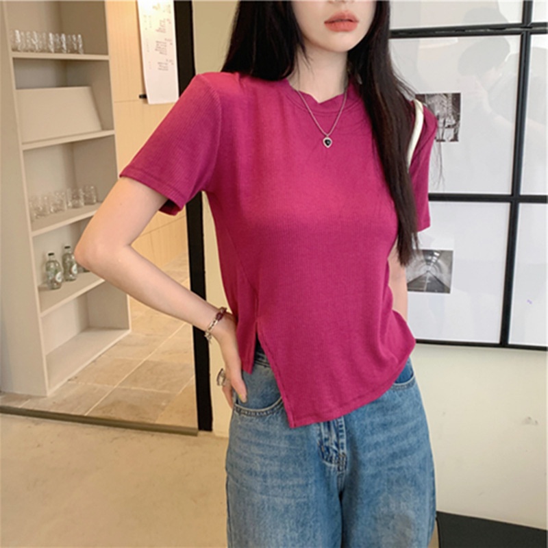 NRVP Áo Thun Mỏng Tay Ngắn Phong Cách Hàn Quốc Mới Mùa Hè 2022 Dành Cho Nữ