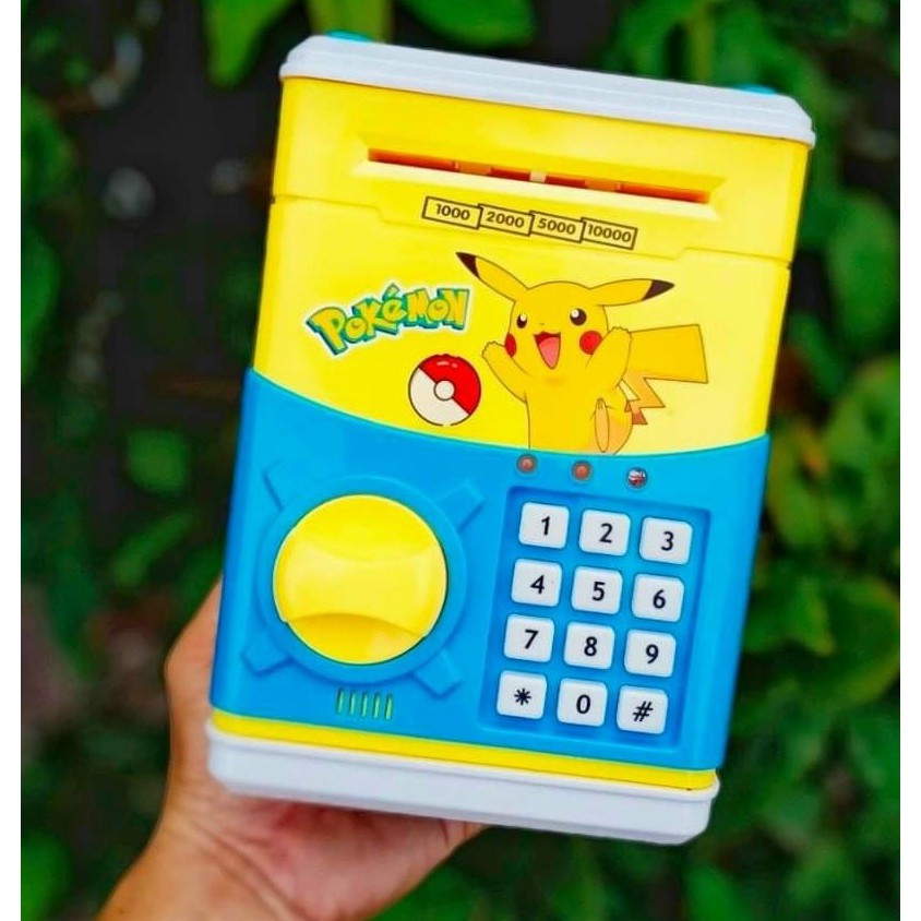 Két sắt mini hoạt hình cho bé Kitty - két điện tử ATM thông minh Doraemon Minion tiết kiệm tiền có mật mã 4 số