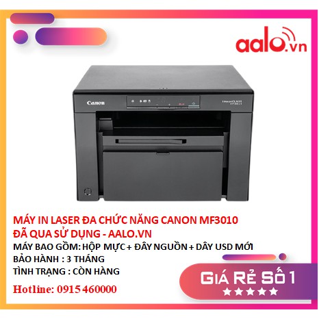 MÁY IN LASER ĐA CHỨC NĂNG CANON MF3010 ĐÃ QUA SỬ DỤNG - AALO.VN