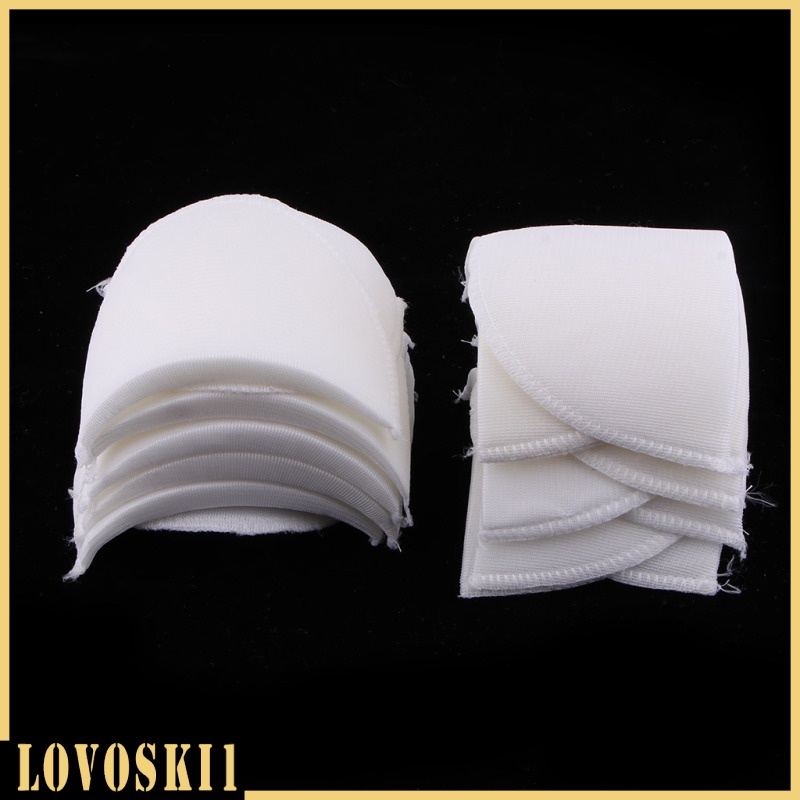 [LOVOSKI1]6 Pairs White Sponge Shoulder Pads for Women Men Unisex DIY