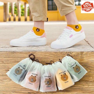 Combo 10 đôi tất gấu cổ ngắn siêu yêu tặng kèm túi đựng