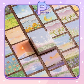 Giấy note/sticky note, giấy nhớ, giấy nhắc việc nhỏ gọn tiện dụng hình phong cảnh nhiều màu