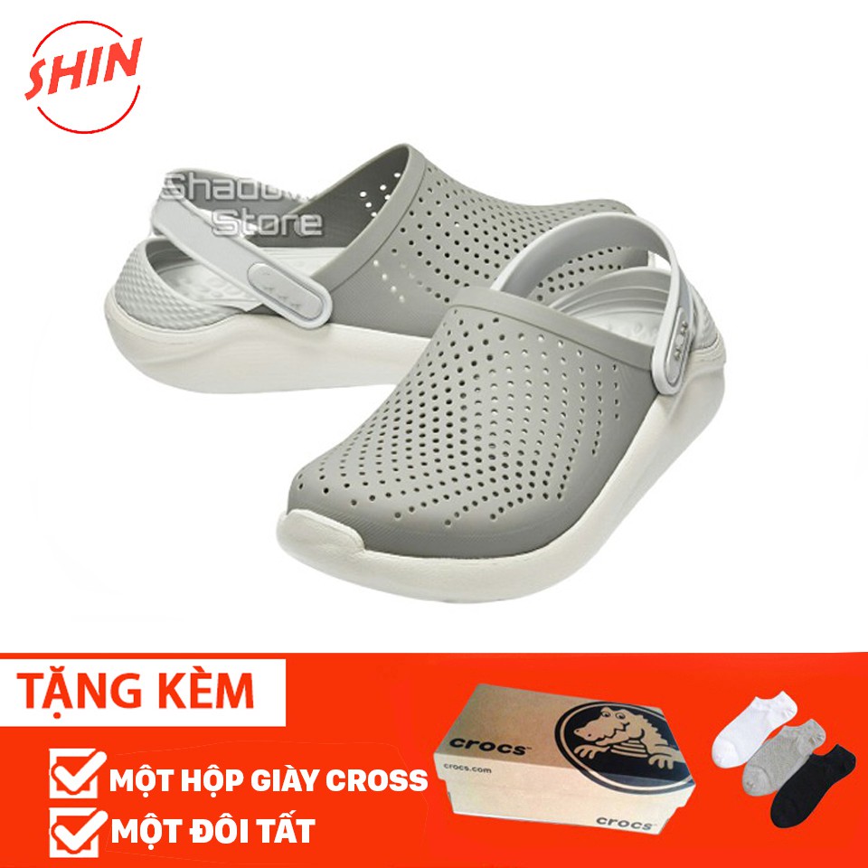 dép khủng long màu xám unisex cao cấp 💖FREESHIP💖dép cross hottrend LTRS04