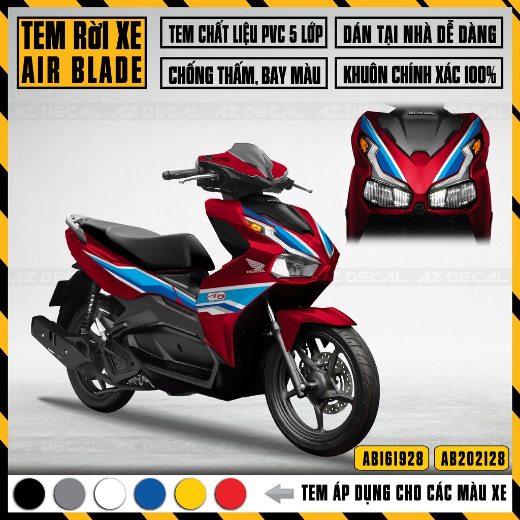 Tem Chế Xe AB Đẹp Dễ Dán | AB28 | Chất Liệu Decal Rời PVC Cán Màng Chống Nước, Chống Phai Màu