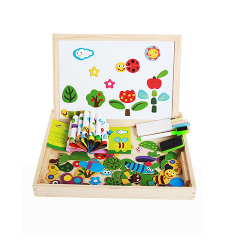 BẢNG KÍCH THÍCH SÁNG TẠO Bằng Gỗ có Nam Châm Ghép Hình 3 TÁC DỤNG