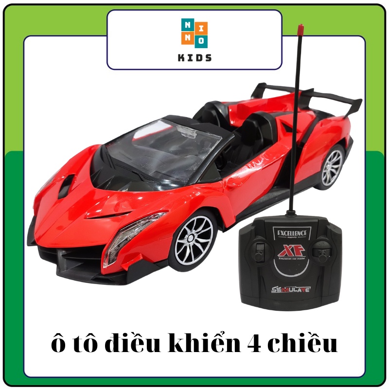 Xe ô tô điều khiển từ xa 4 chiều, ô tô đồ chơi đầu khiển, xe hơi đồ chơi cho bé trai gái 3 4 5 6 tuổi thông minh