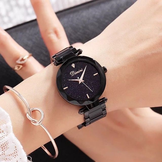 Đồng hồ nữ DIMINI mặt 3D dây kim loại - HÀNG CHÍNH HÃNG -Bon.watches