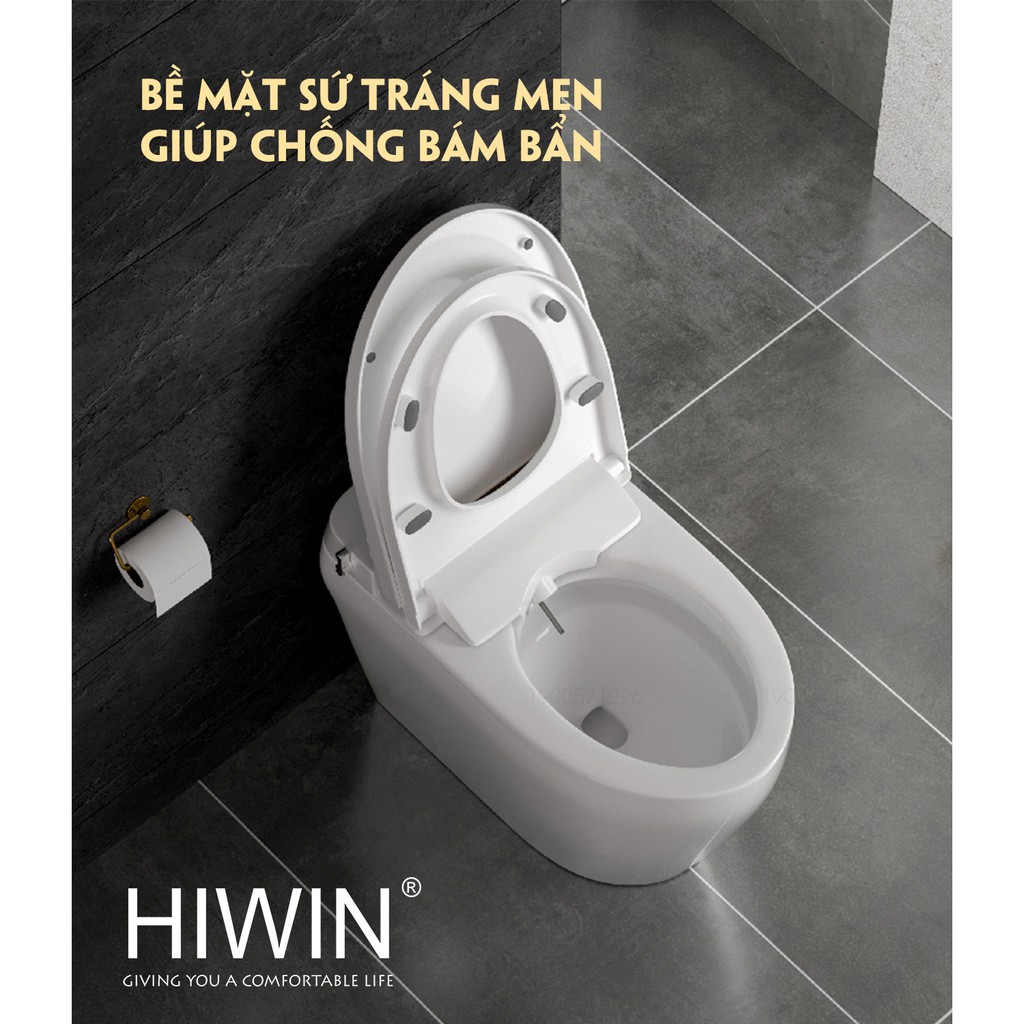 Bồn cầu két nước âm có vòi xịt rửa vệ sinh cao cấp Hiwin MT-240 (665*390*510mm)